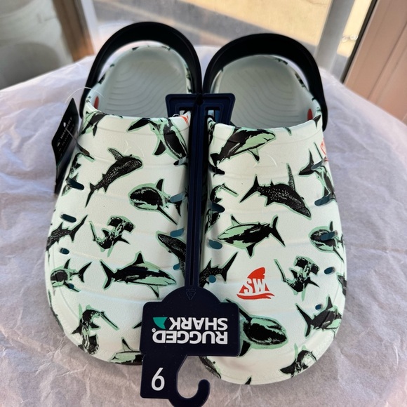 Rugged Shark Men's Clogs Shark Week Collaboration Size 9 EVA Foam Comfort Beach - Picture 5 of 15